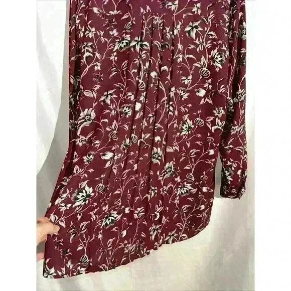 J. Jill Womens Button Up Blouse Floral Long Sleeve Top Size Large - Picture 8 of 8
